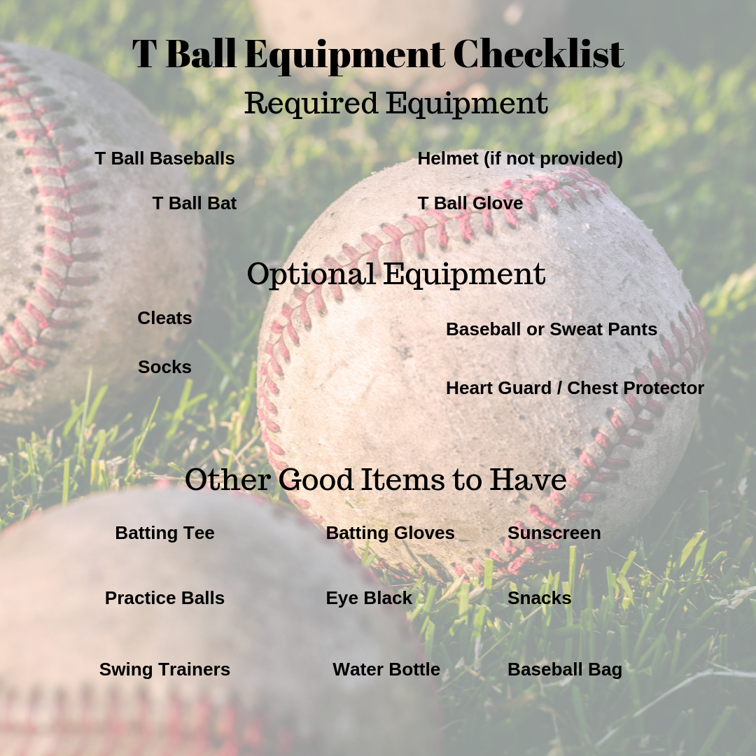 Tee Ball Coach Checklist